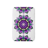 Mandala Pattern 02 in purple バスマット (正面縦)