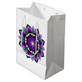 Mandala Pattern 02 in purple Medium Gift Bag ミディアムペーパーバッグ (正面アングル)