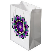 Mandala Pattern 02 in purple Medium Gift Bag ミディアムペーパーバッグ (裏面アングル)