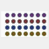 Mandala Pattern 02 in purple, pink, blue & yellow ラベル (シート)