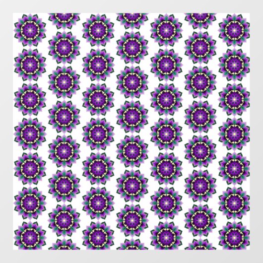 Mandala Pattern 02 in purple window cling ウィンドウサイン (シート)