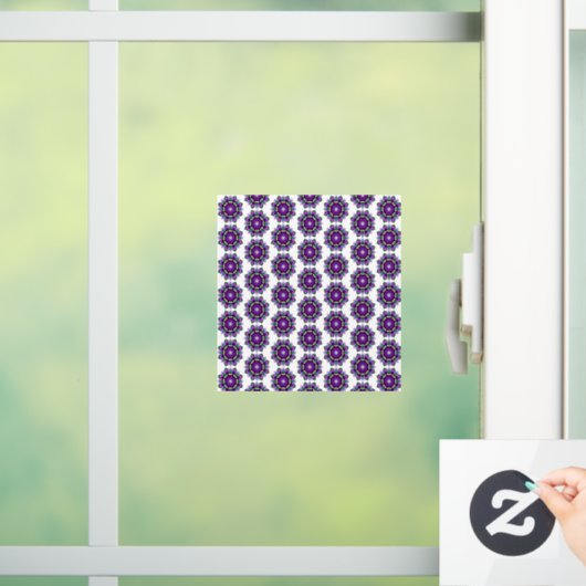 Mandala Pattern 02 in purple window cling ウィンドウサイン (ホーム)