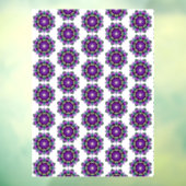 Mandala Pattern 02 in purple window cling ウィンドウサイン (シート3)