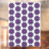 Mandala Pattern 02 in purple window cling ウィンドウサイン (シート2)