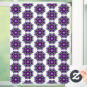 Mandala Pattern 02 in purple window cling ウィンドウサイン (ホーム)