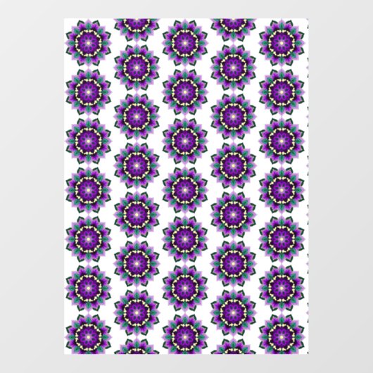 Mandala Pattern 02 in purple window cling ウィンドウサイン (シート)