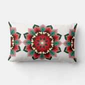 Mandala Pattern 02 in red ランバークッション (裏面)