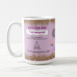 Mandala Pink Chakra Yoga Magic Stress Relief  コーヒーマグカップ