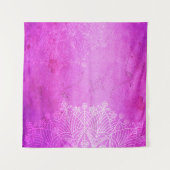 Mandala pink design meditation zen タペストリー (正面(横))