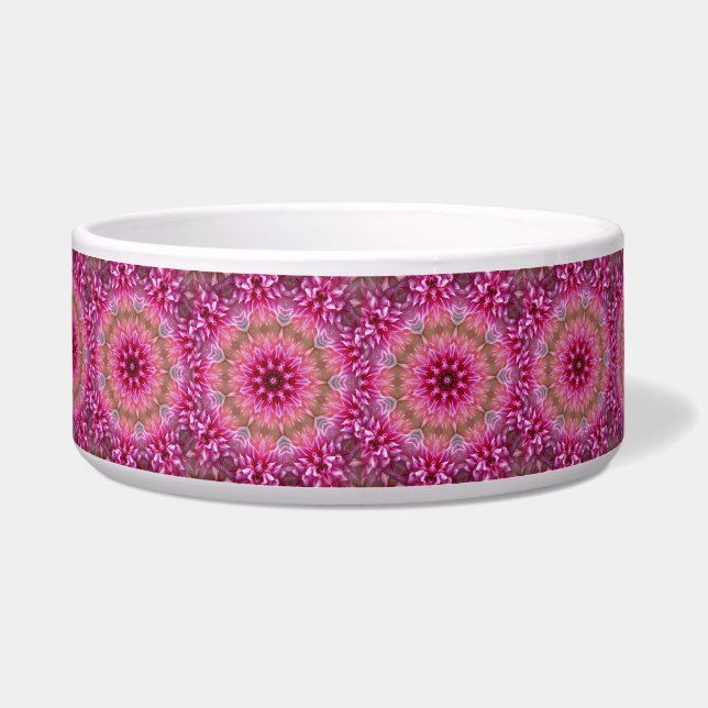 Mandala Pink Flower Pattern ボウル (正面)