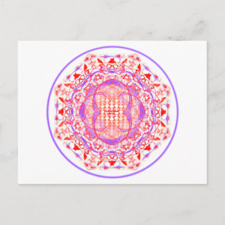 Mandala_rouge_violet ポストカード
