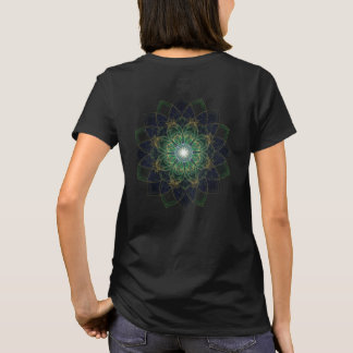 Mandala Sagrado Cósmico: Elegancia en Oro, Esmeral Tシャツ