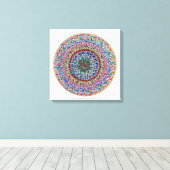 Mandala Serenis キャンバスプリント (インサイチュ (ウッドフロア))