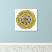 Mandala Solaris キャンバスプリント (インサイチュ (ウッドフロア))