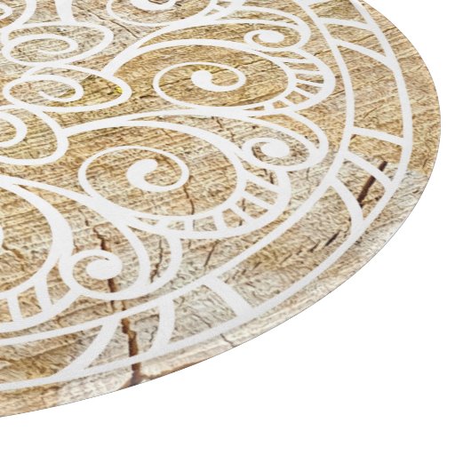 Mandala sur bois カッティングボード (角)