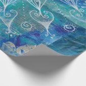 Mandala türkis und blau ラッピングペーパー (角)