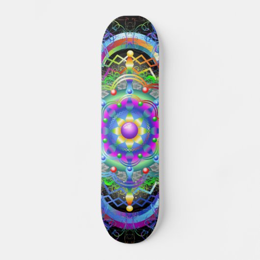 Mandala Universe Colors スケートボード (正面)