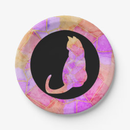 Mandala warm Chalk Sketch ペーパープレート