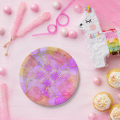 Mandala warm Chalk Sketch ペーパープレート (パーティー)