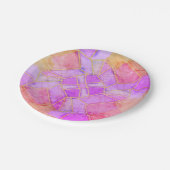 Mandala warm Chalk Sketch ペーパープレート (アングル)