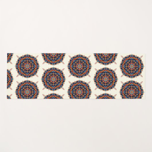 Mandala-White ヨガマット (正面(横))