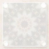 Mandala with Hexagonal Elements ガラスコースター (裏面)