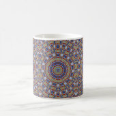 Mandala yellow blue coffee mug コーヒーマグカップ (中央)