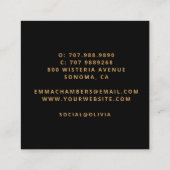 Mandala Yoga Business Card スクエア名刺 (裏面)