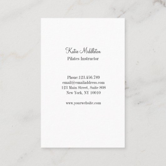 Mandala Yoga Pilates Wellness 名刺 (裏面)