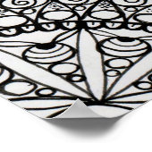 Mandala Zen Pattern Lineart Poster Print ポスター (角)