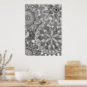 Mandala Zen Pattern Lineart Poster Print ポスター (キッチン)