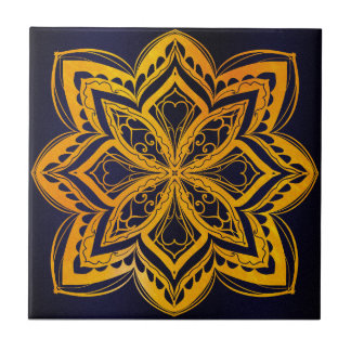 Mandala,zen,sacred geometric ,chakra, gold,elegant タイル