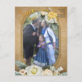 Mandalasの金ゴールドと白い写真の背景 案内ポストカード (正面)