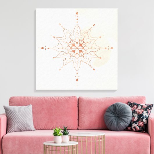 Mandalas Boho Wall Art | Sacred Geometry  キャンバスプリント (インサイチュ (リビング))