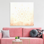 Mandalas Sacred Geometry Wall Art | Modern Boho キャンバスプリント (インサイチュ (リビング))