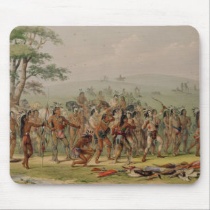 Mandanのアーチェリーのコンテスト、c.1832 マウスパッド