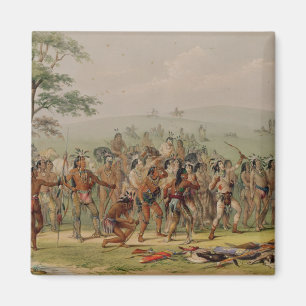 Mandanのアーチェリーのコンテスト、c.1832 マグネット
