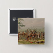 Mandanのアーチェリーのコンテスト、c.1832 缶バッジ (正面&裏面)