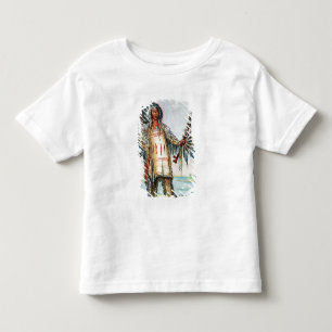 MandanのインディアンHa NaTah Muahのオオカミの責任者 トドラーTシャツ