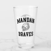 Mandan Braves Pint Glass タンブラーグラス (裏面)