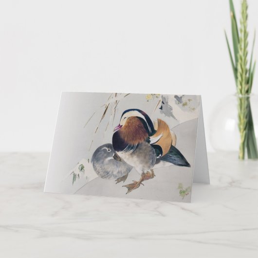 Mandarin Duck Couple, Watanabe Seitei カード (正面)