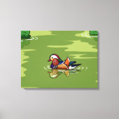Mandarin Duck up close canvas print キャンバスプリント (正面)