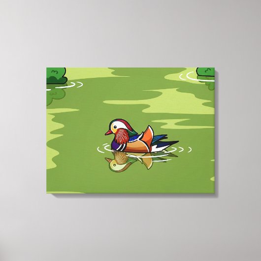 Mandarin Duck up close canvas print キャンバスプリント (正面)