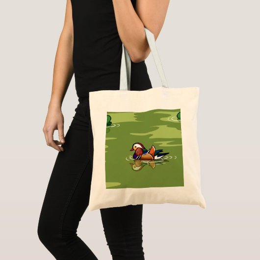 Mandarin Duck up close tote bag トートバッグ (正面(商品))