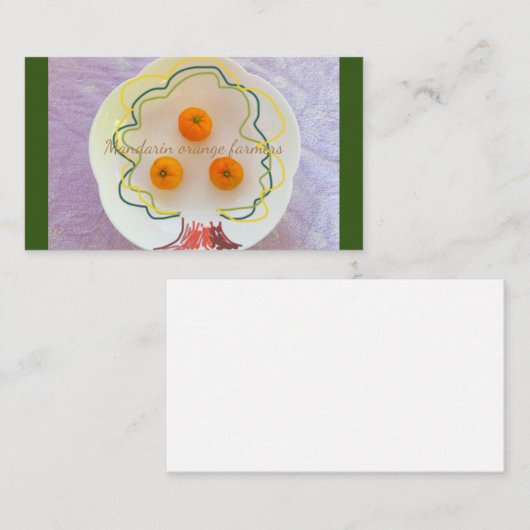 Mandarin orange farmers 自然体 名刺 (正面/裏面)