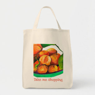 Mandarin orange watercolor fruit art トートバッグ