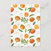 Mandarin Orange Watercolor Wedding Info エンクロージャーカード (裏面)