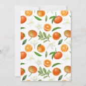 Mandarin Orange Watercolor Wedding  Save the Date セーブザデート (裏面)