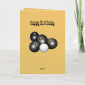 Mandarin Yellow Lawn Bowls, Birthday Card ノートカード (裏面)