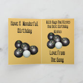 Mandarin Yellow Lawn Bowls, Birthday Card ノートカード (内部)